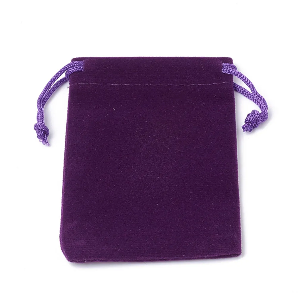 50 pc Rectangle Velvet Pouches, Gift Bags, Indigo, 7x5cm