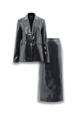Amy Sequin Blazer and Skirt