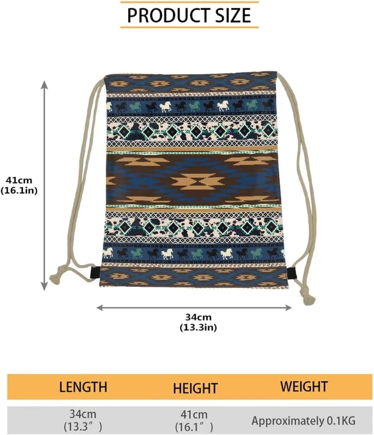 Aztec Style Drawstring Bags Unique Party Favors Bag String Bags Small Cinch Bags Candy Snack Storage Bag Travel Camping Drawstring