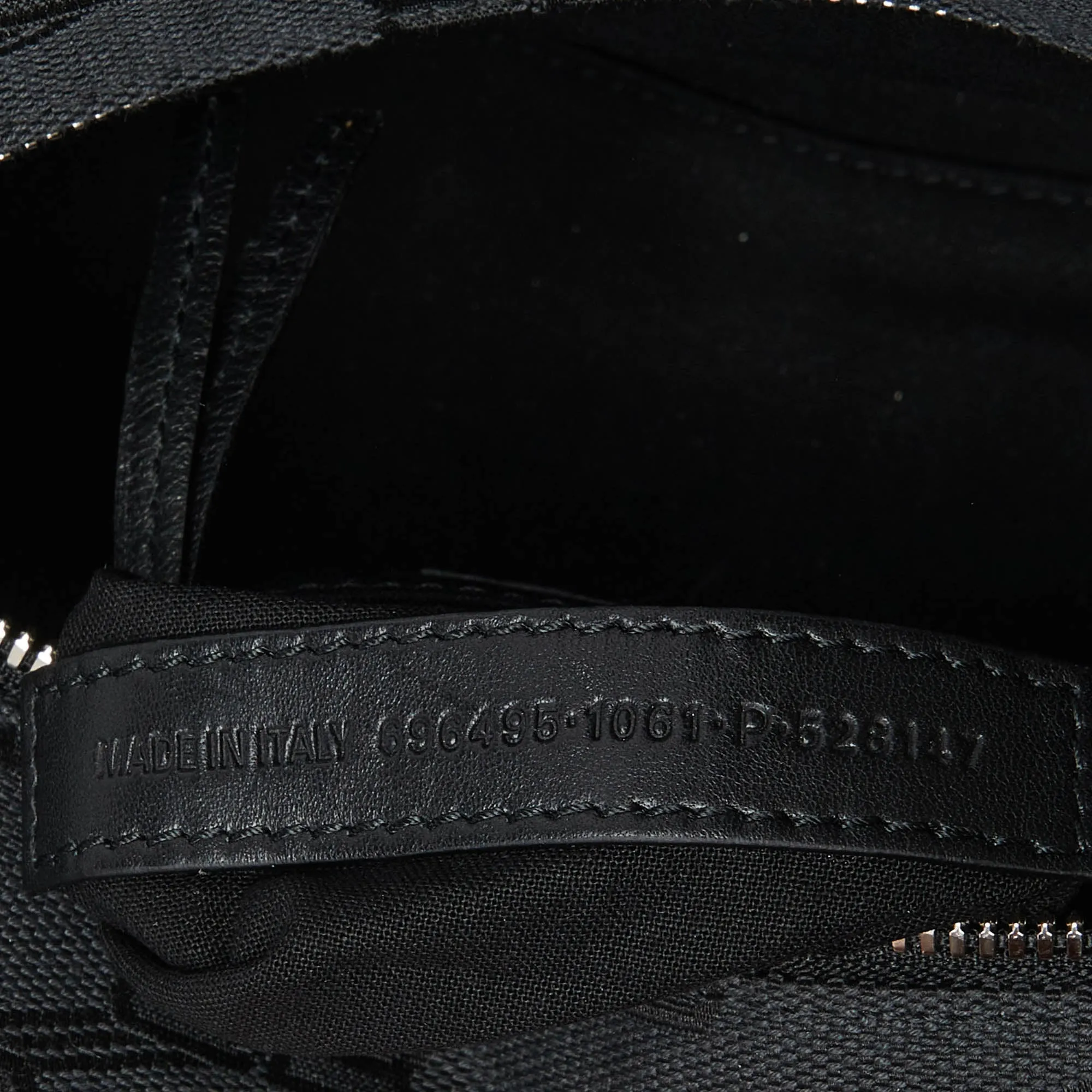 BALENCIAGA Black BB Monogram Canvas XS Neo Cagole Bag