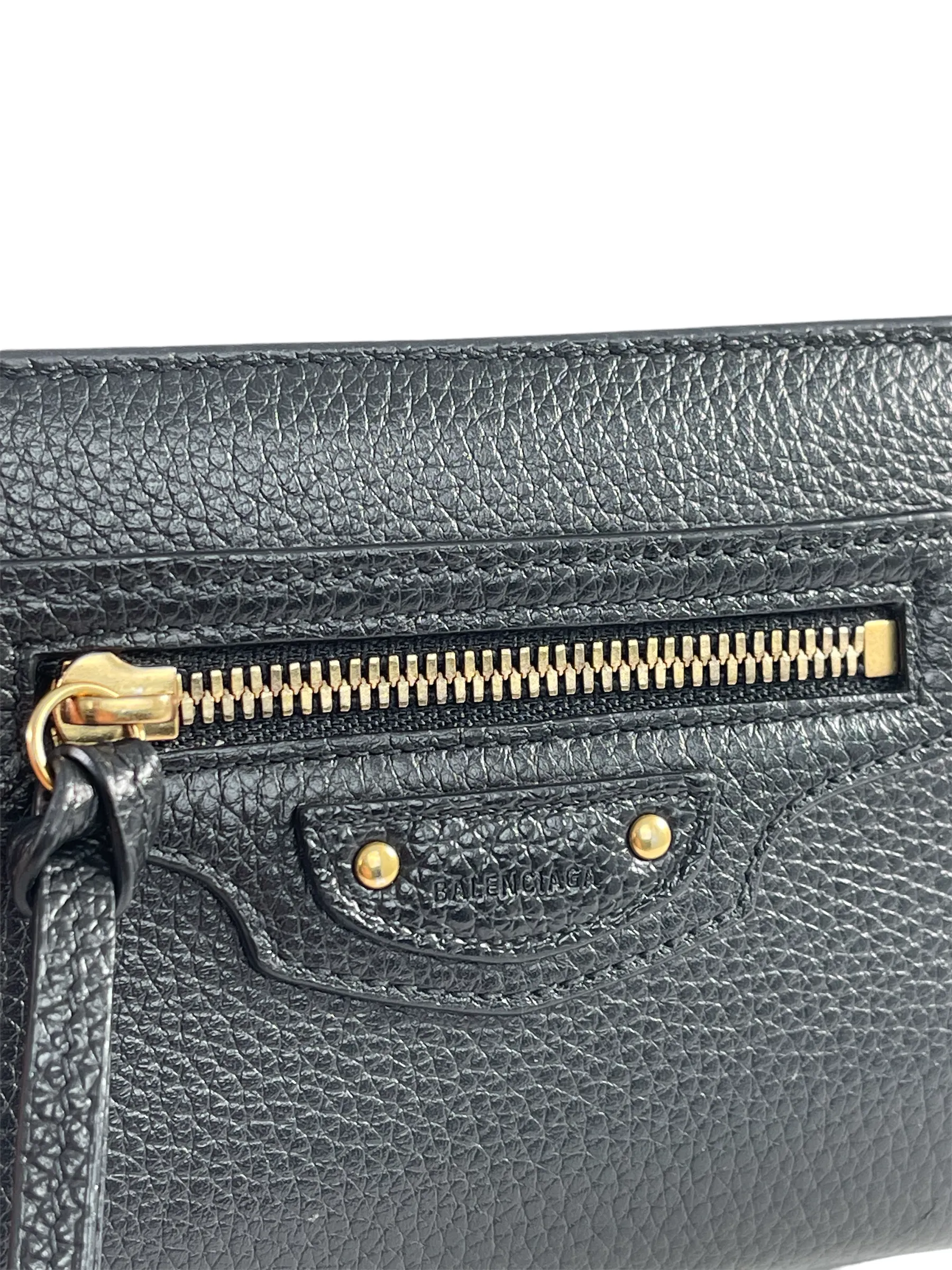 Balenciaga Black Leather 'City' Wallet