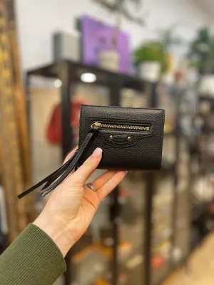 Balenciaga Black Leather 'City' Wallet