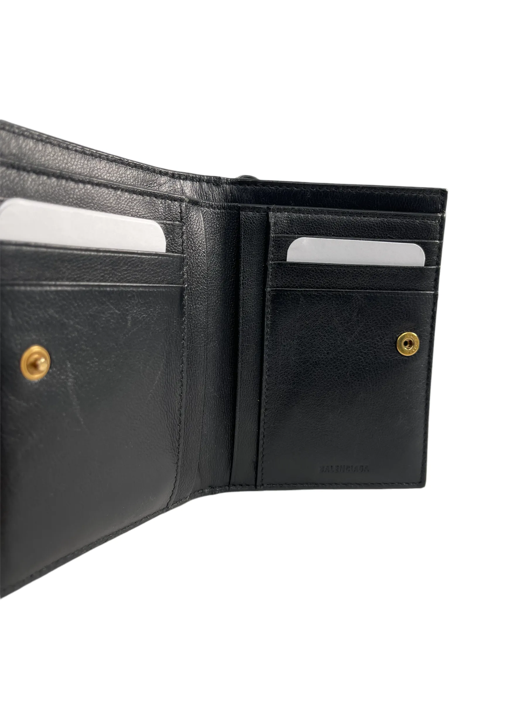 Balenciaga Black Leather 'City' Wallet