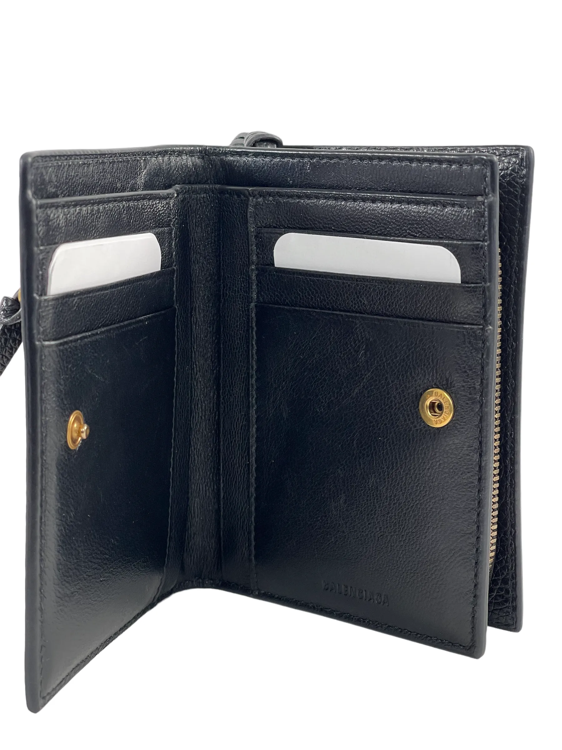 Balenciaga Black Leather 'City' Wallet