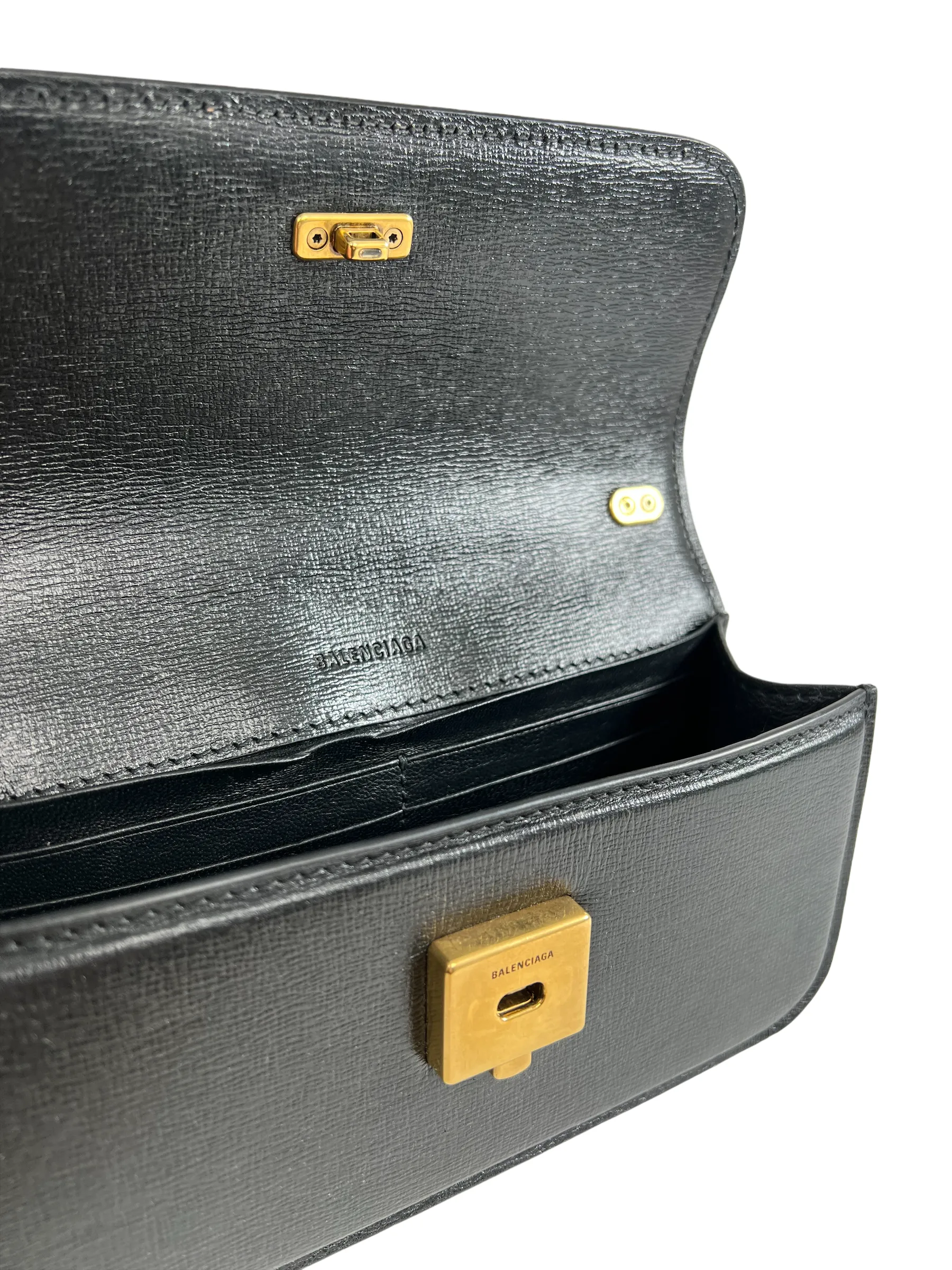 Balenciaga Black Leather Mini Crossbody