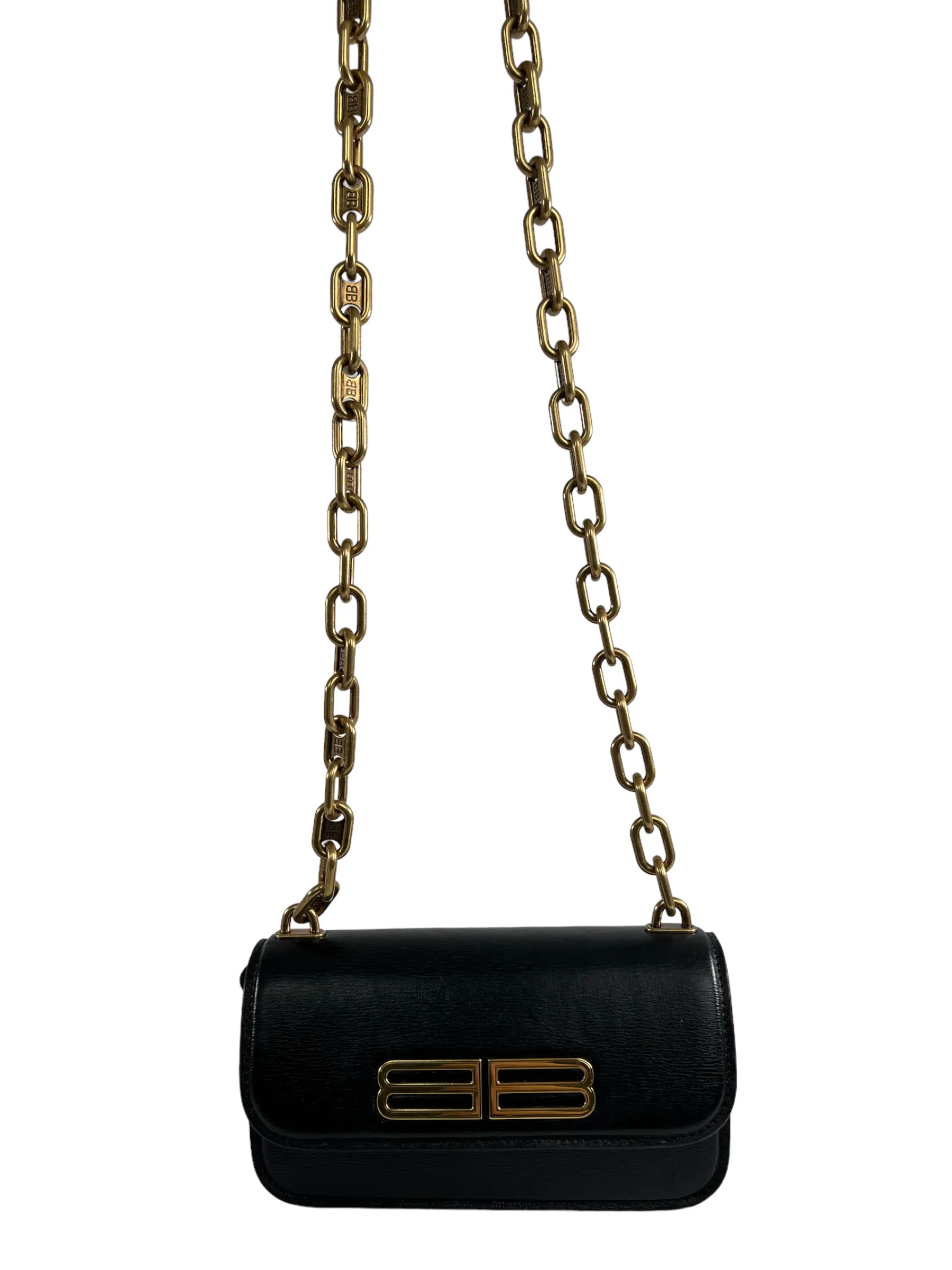 Balenciaga Black Leather Mini Crossbody