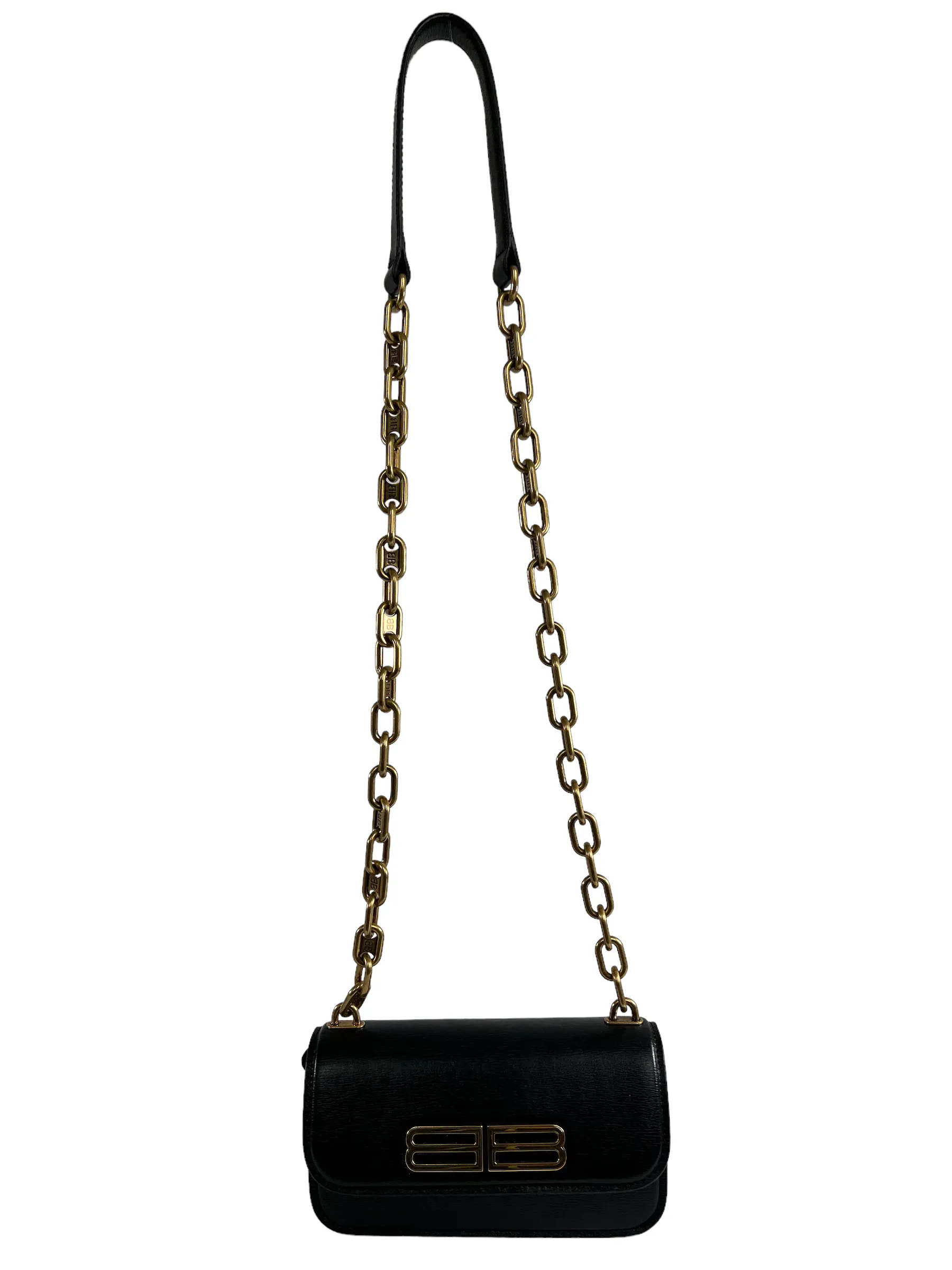 Balenciaga Black Leather Mini Crossbody