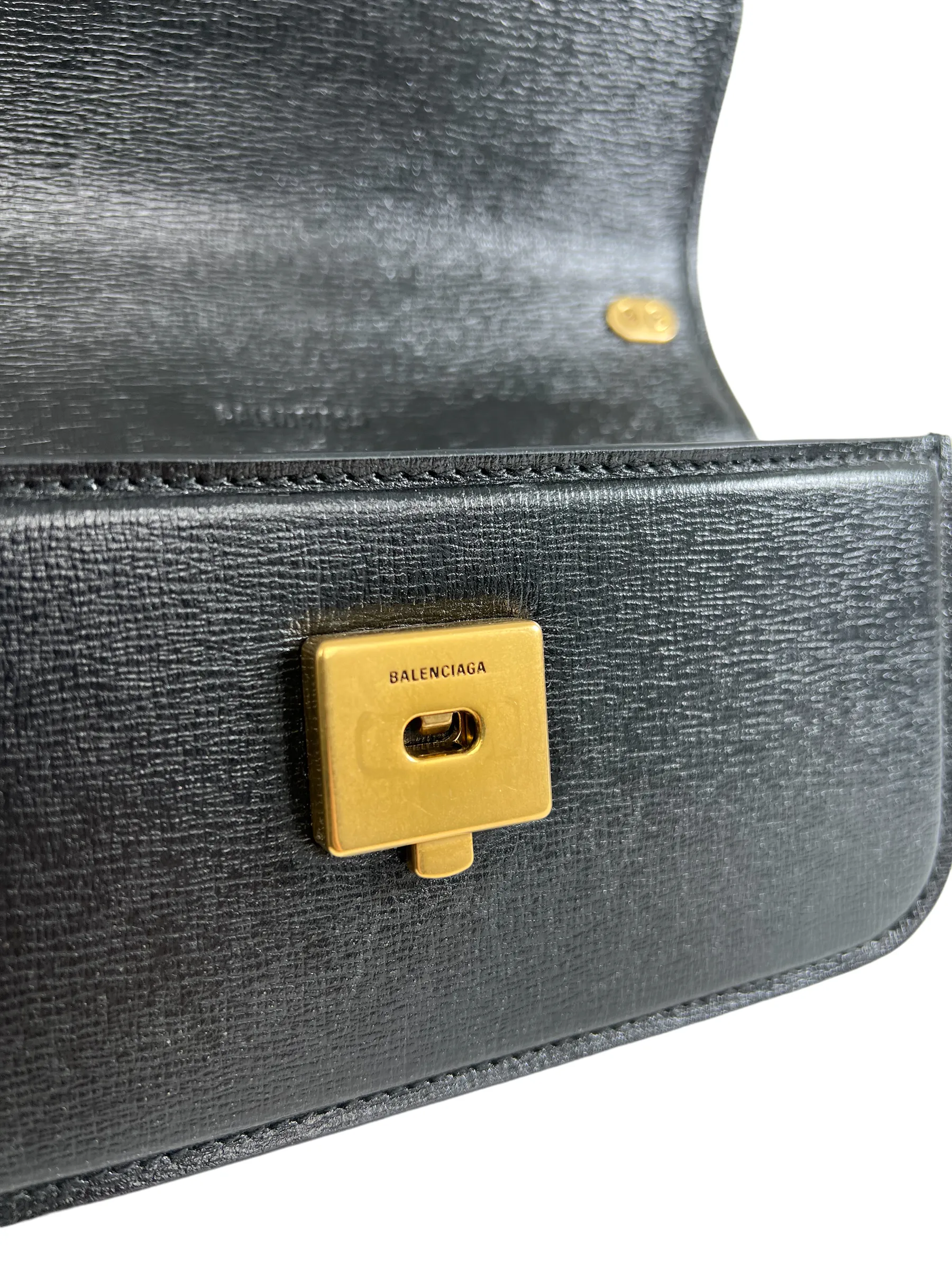 Balenciaga Black Leather Mini Crossbody