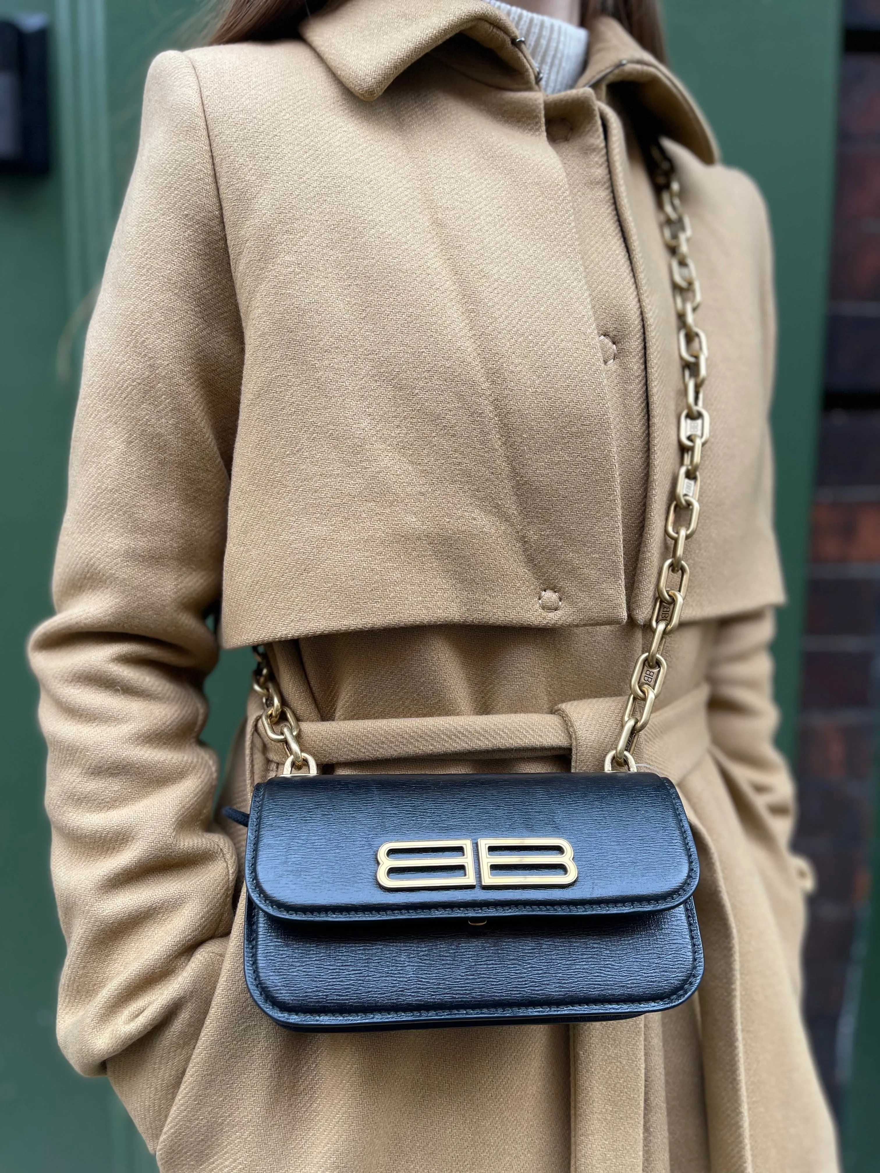 Balenciaga Black Leather Mini Crossbody