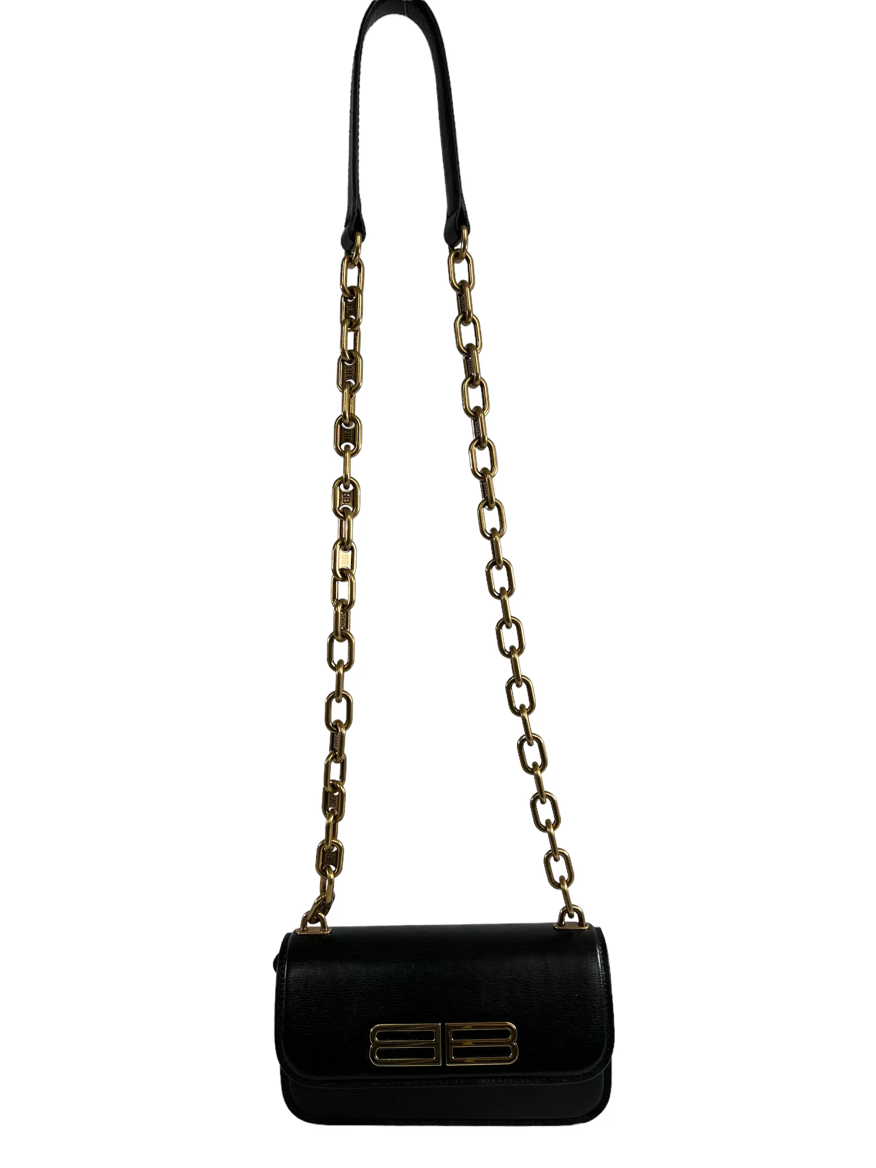 Balenciaga Black Leather Mini Crossbody