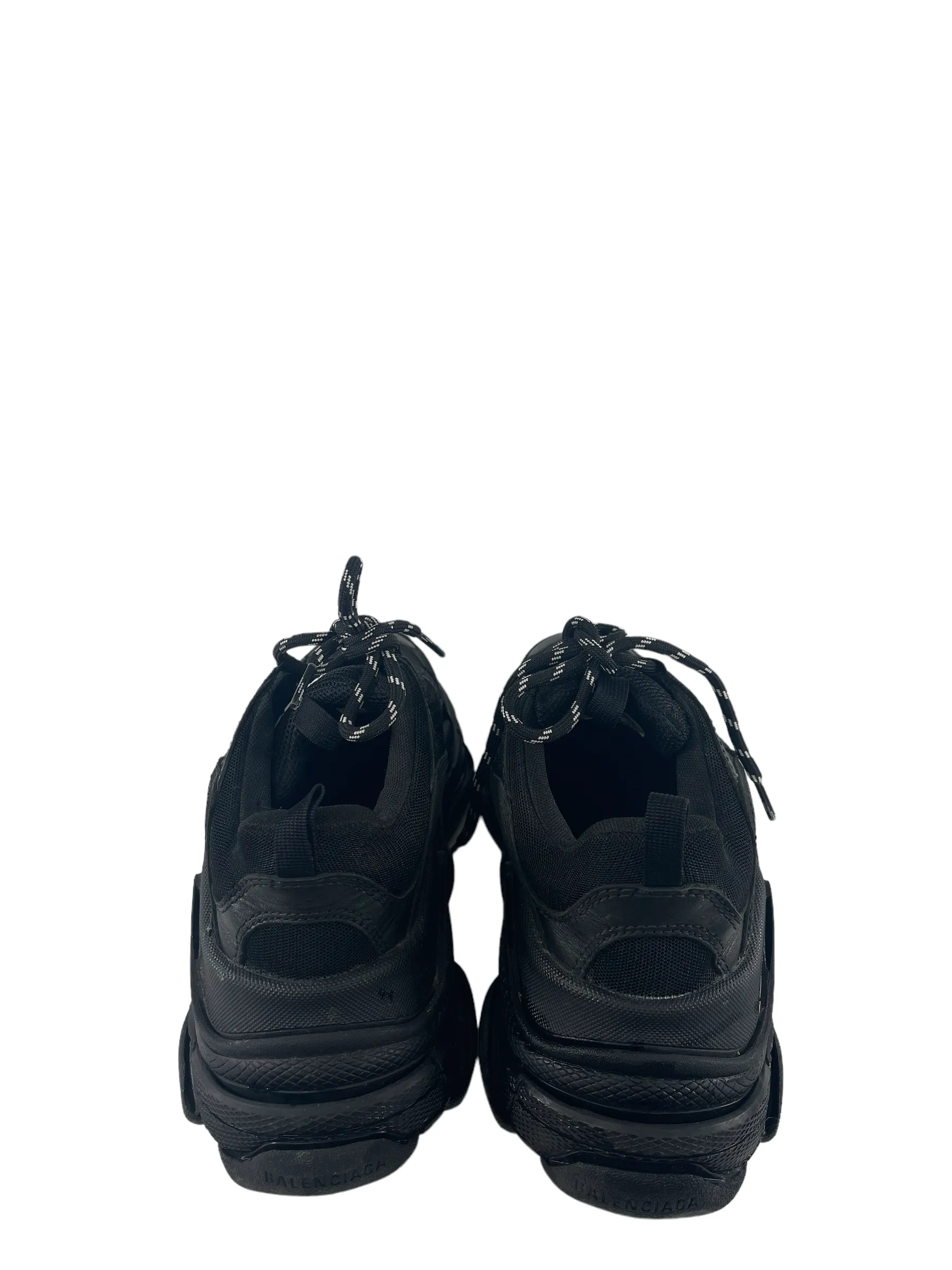 Balenciaga Black Suede 'Triple S' Trainers - UK 7