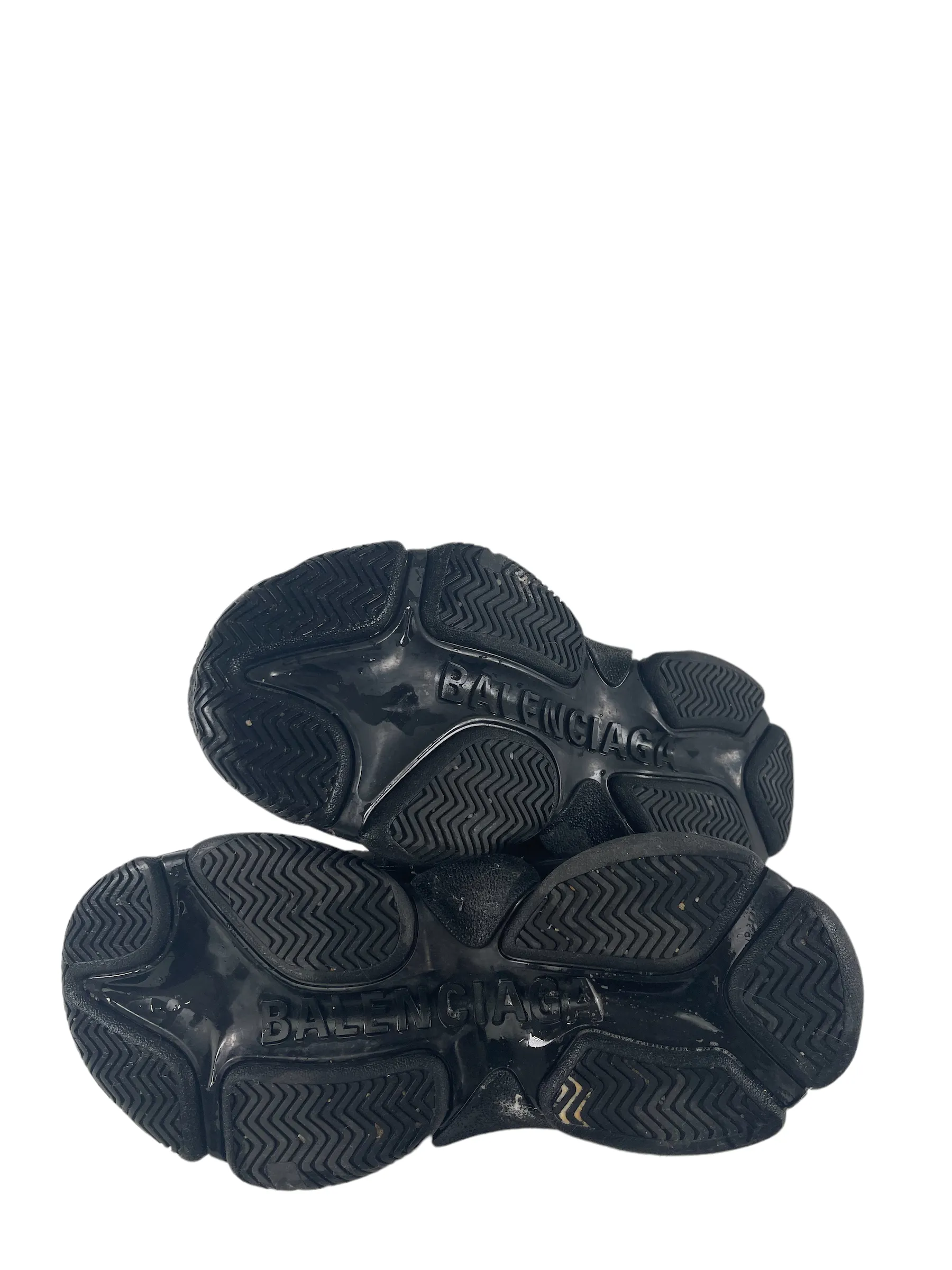 Balenciaga Black Suede 'Triple S' Trainers - UK 7