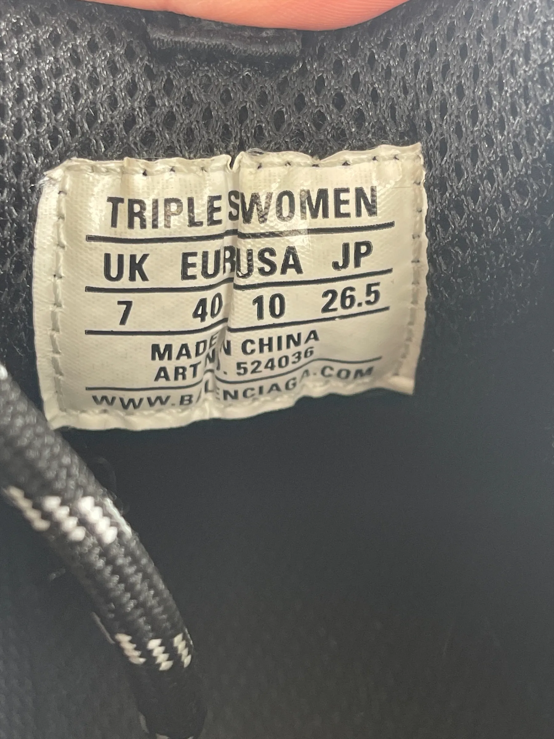 Balenciaga Black Suede 'Triple S' Trainers - UK 7