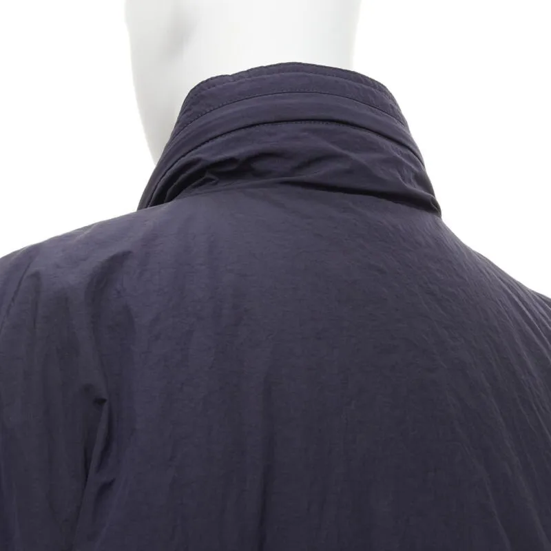 BALENCIAGA Demna 2018 navy blue padded logo cotton lined puffer coat IT46 XS