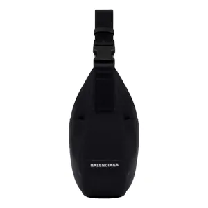 Balenciaga Nasa Logo Sling Shoulder Crossbody Bag Black Recycled Nylon