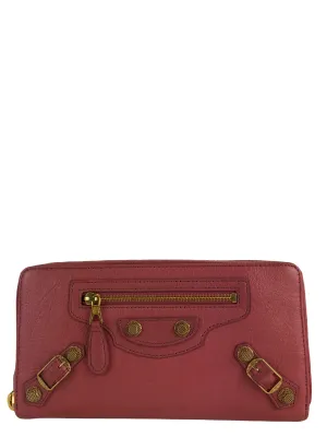 Balenciaga Pink Leather "City" Wallet