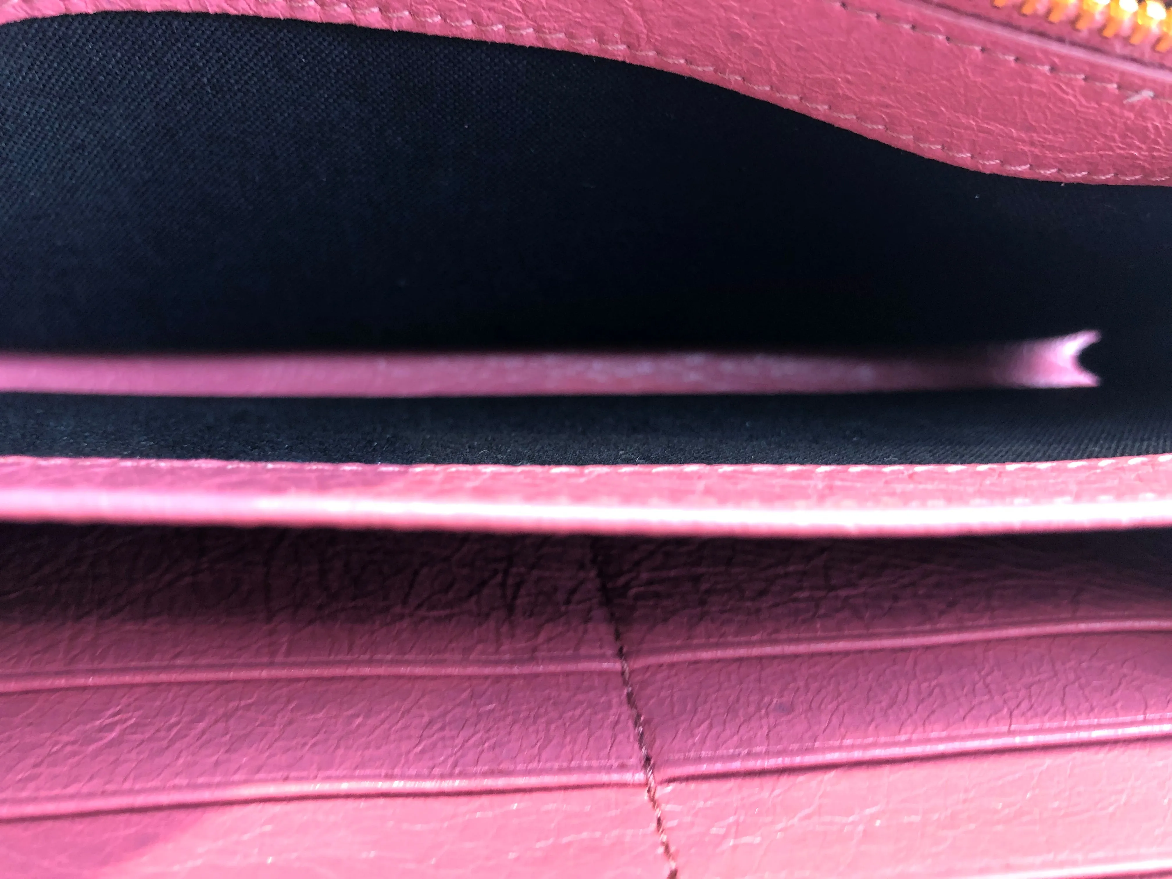 Balenciaga Pink Leather "City" Wallet