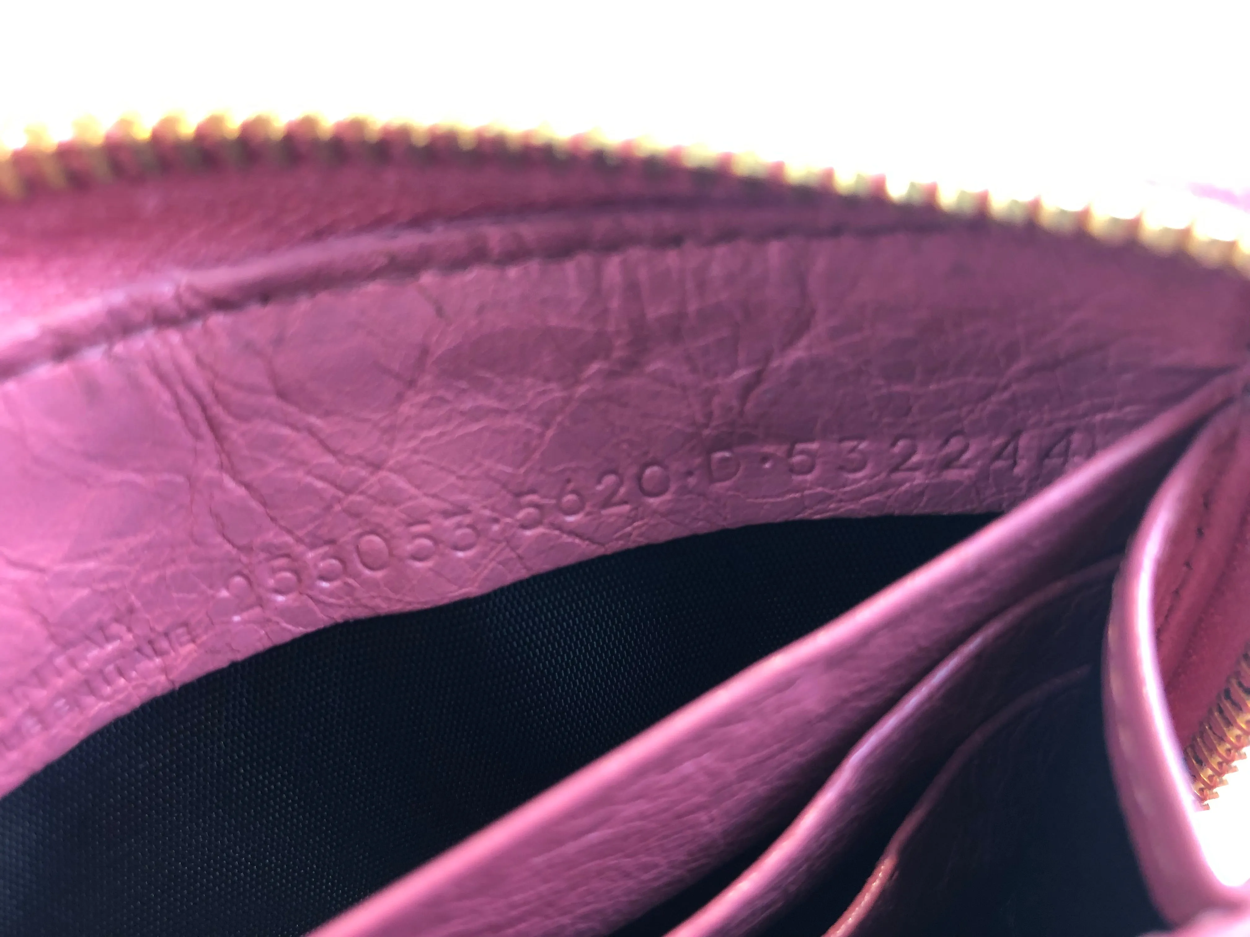 Balenciaga Pink Leather "City" Wallet