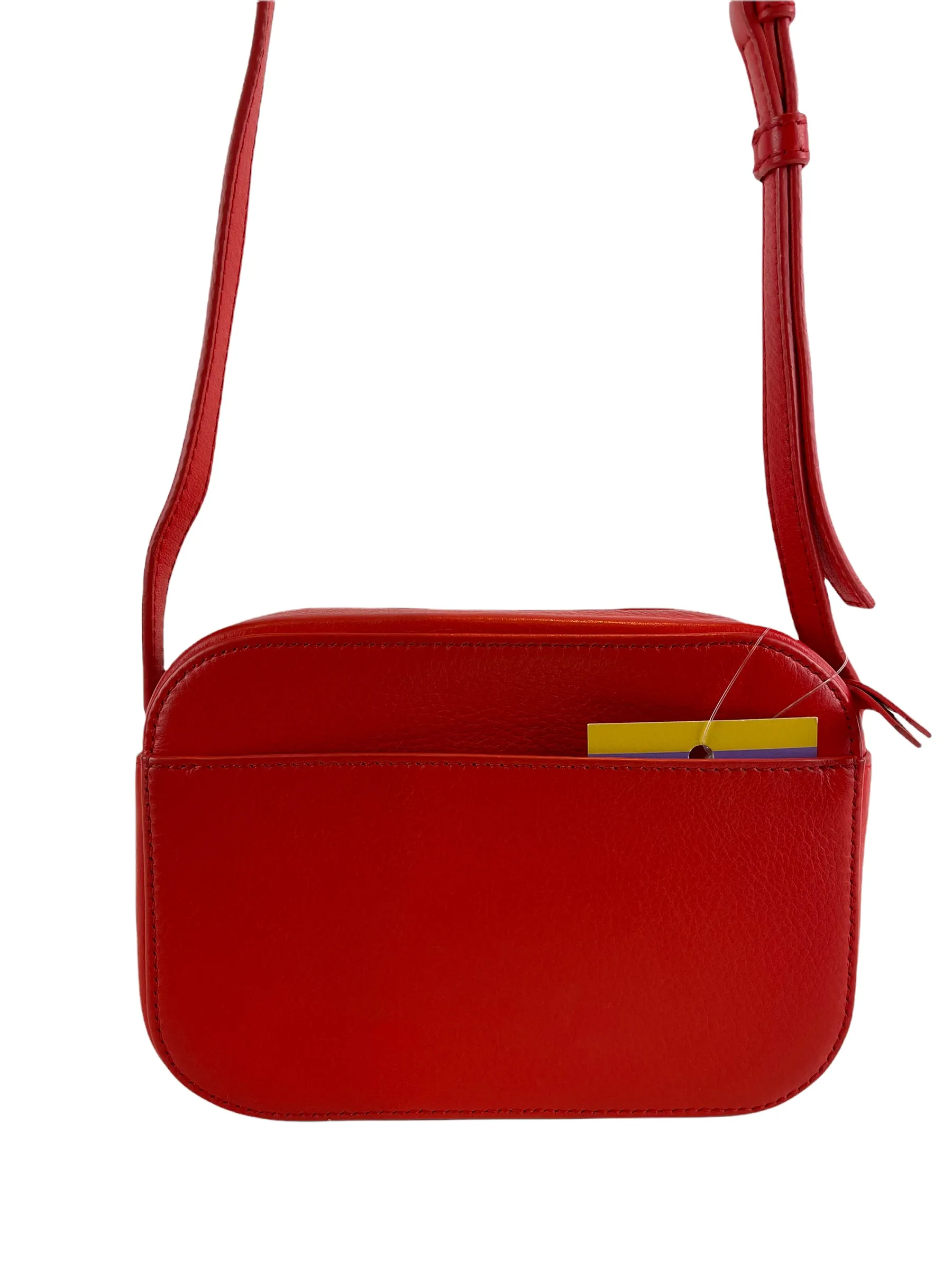 Balenciaga Red Leather “Everyday Camera Bag” Crossbody