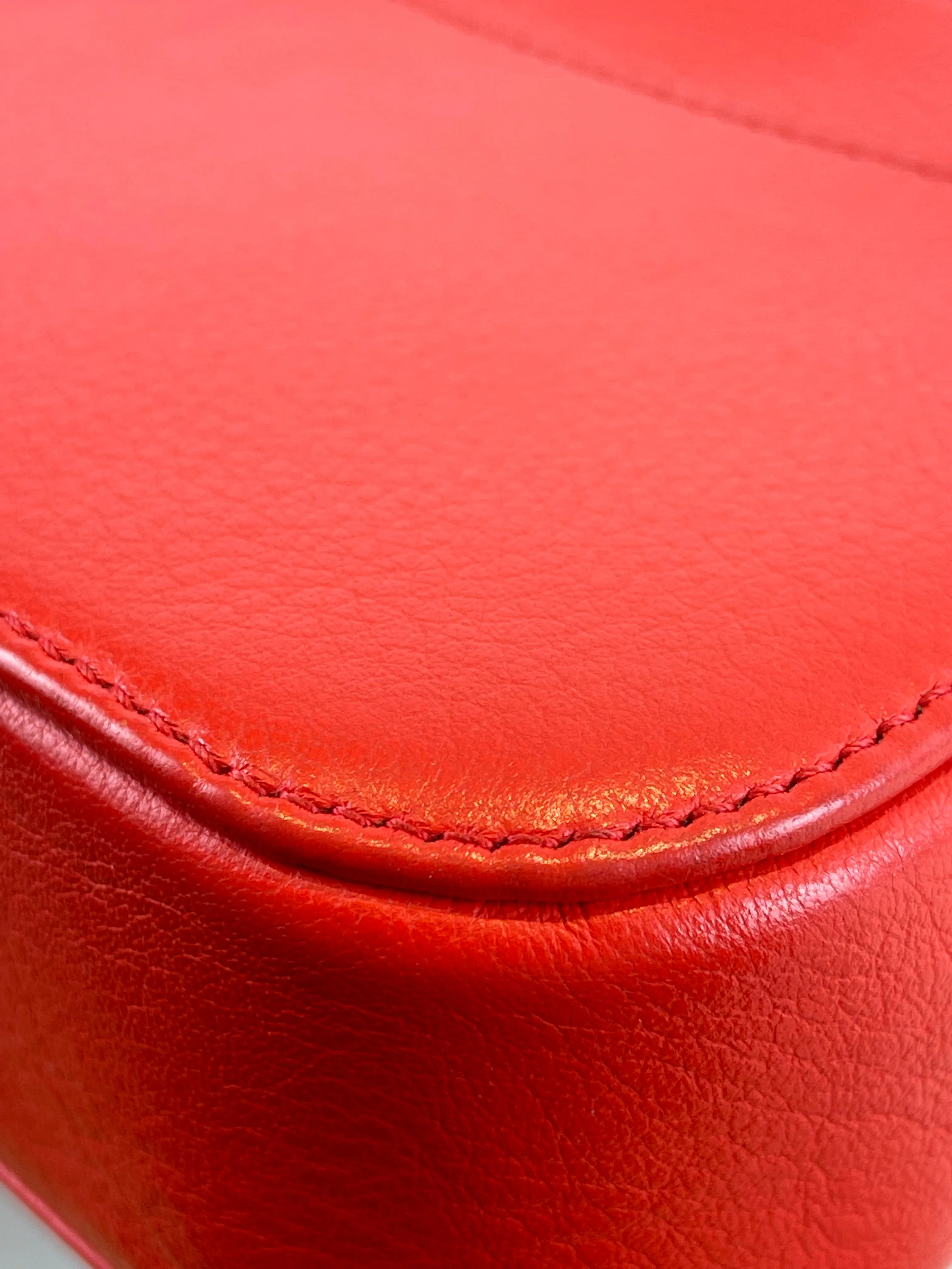 Balenciaga Red Leather “Everyday Camera Bag” Crossbody