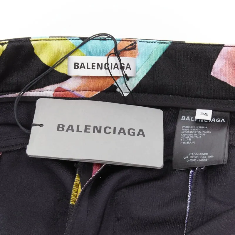 BALENCIAGA Runway Demna Pantashoe black floral heel boots pants IT38 EU37