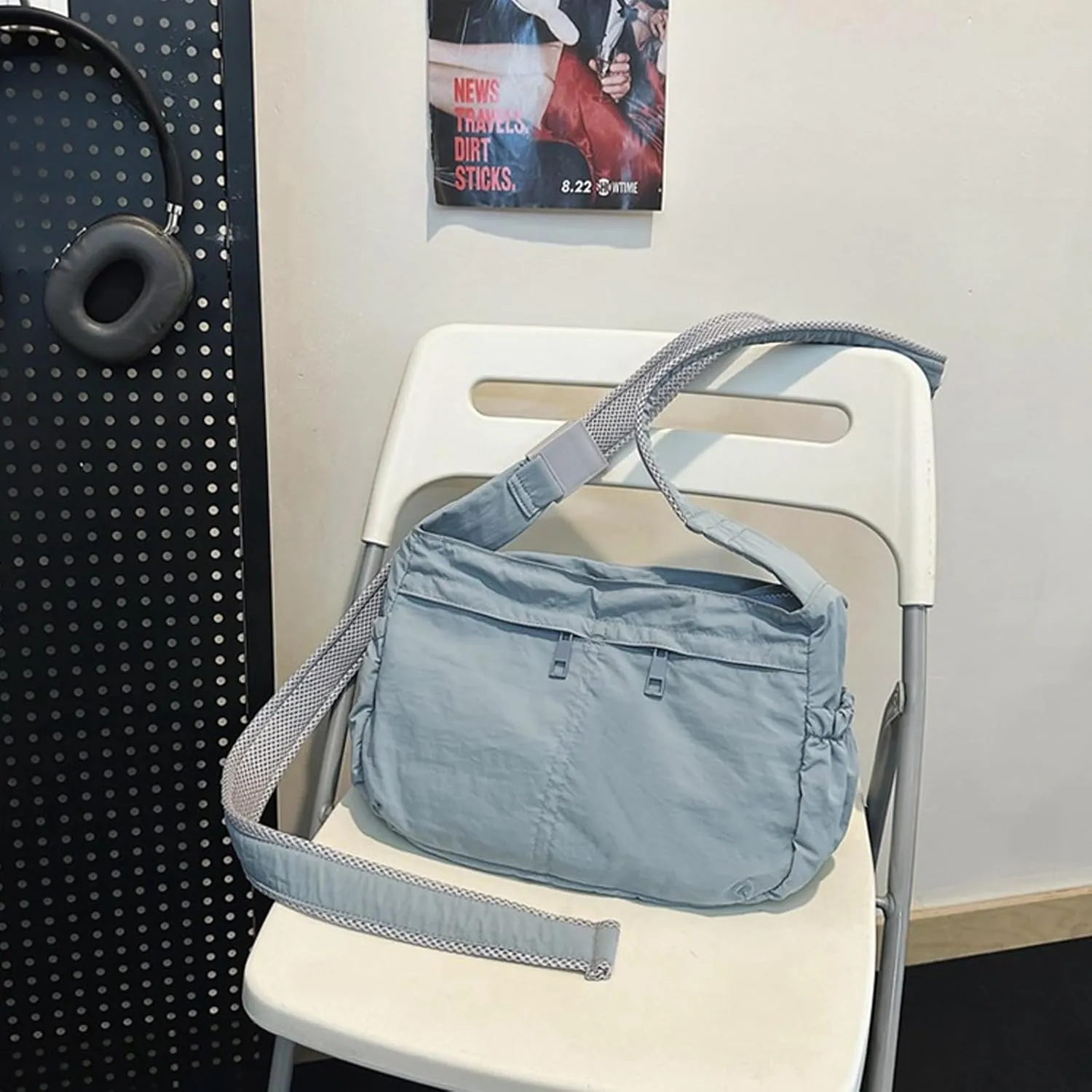 Barsine Crossbody Bag for Women Nylon Hobo Purses Shoulder Bag with Adjustable Strap for Traveling Workout