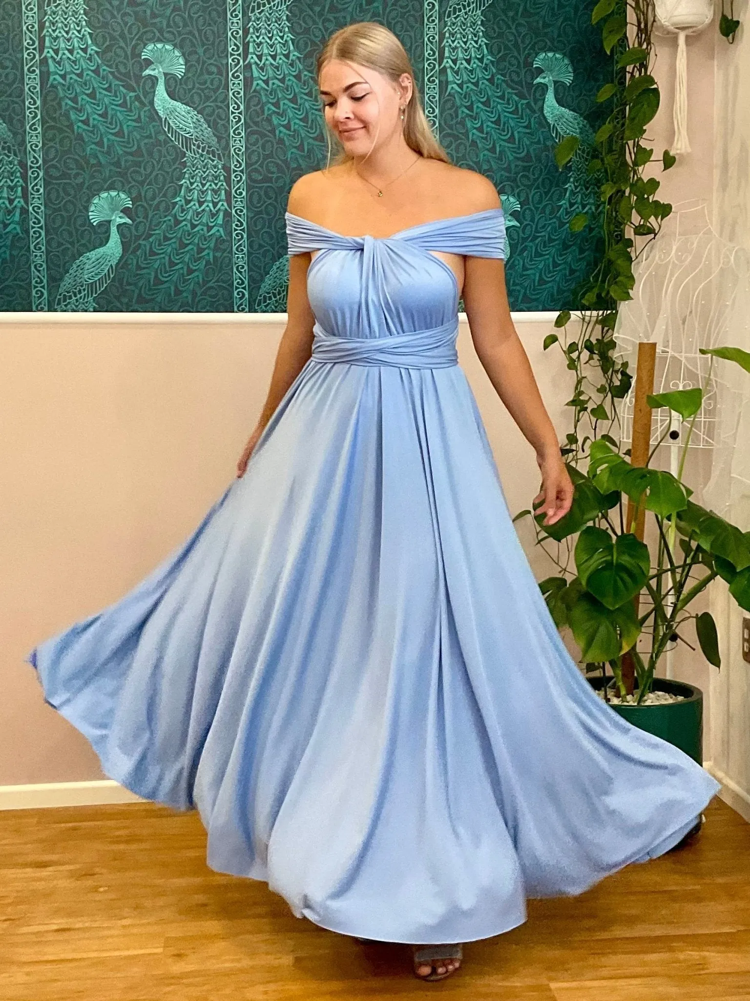 Belle Blue convertible Infinity bridesmaid dress Express NZ wide