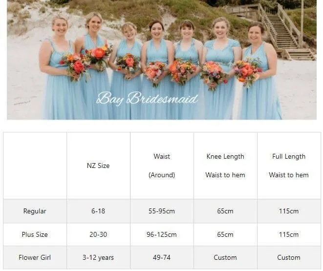 Belle Blue convertible Infinity bridesmaid dress Express NZ wide