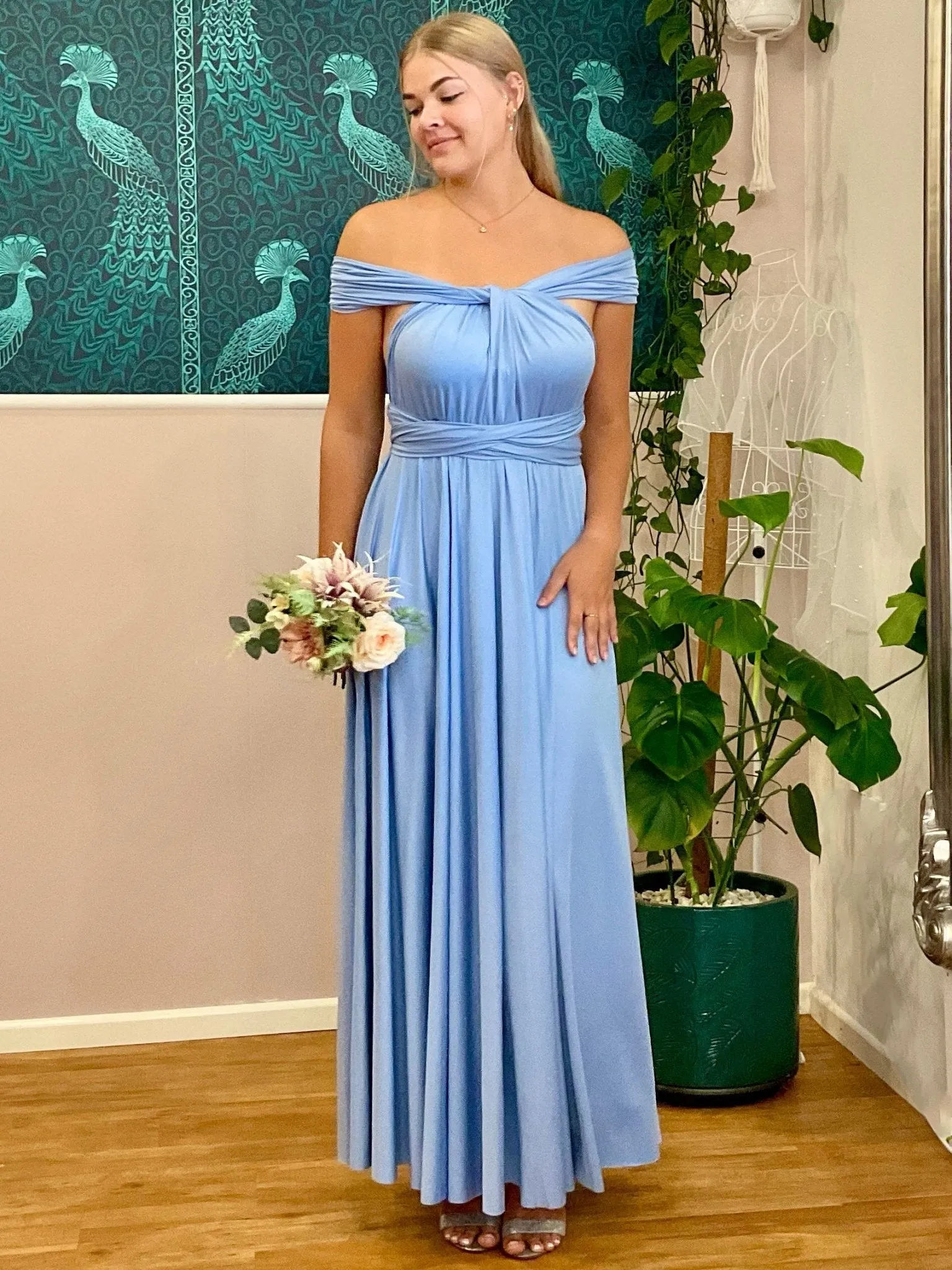 Belle Blue convertible Infinity bridesmaid dress Express NZ wide