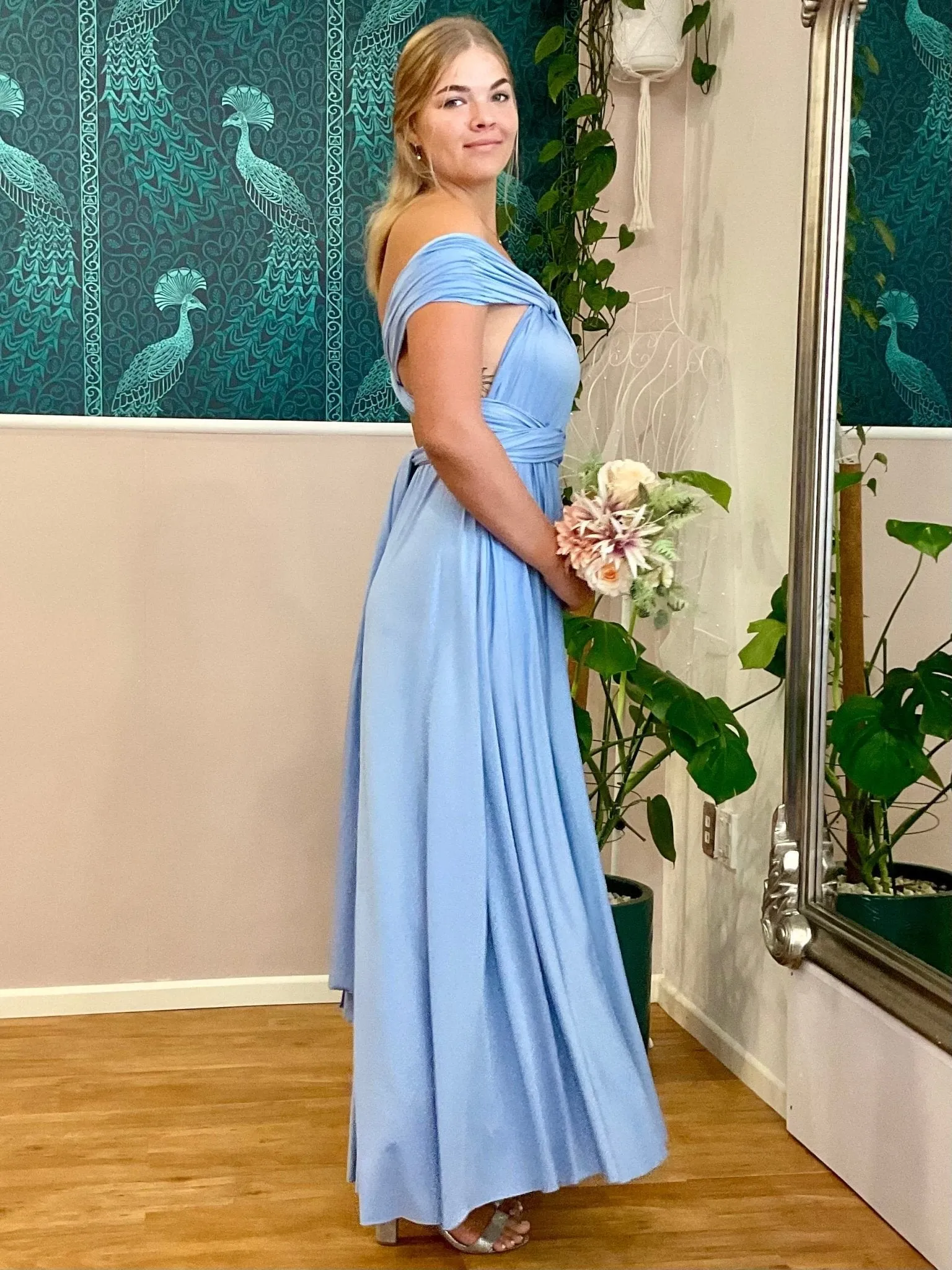 Belle Blue convertible Infinity bridesmaid dress Express NZ wide