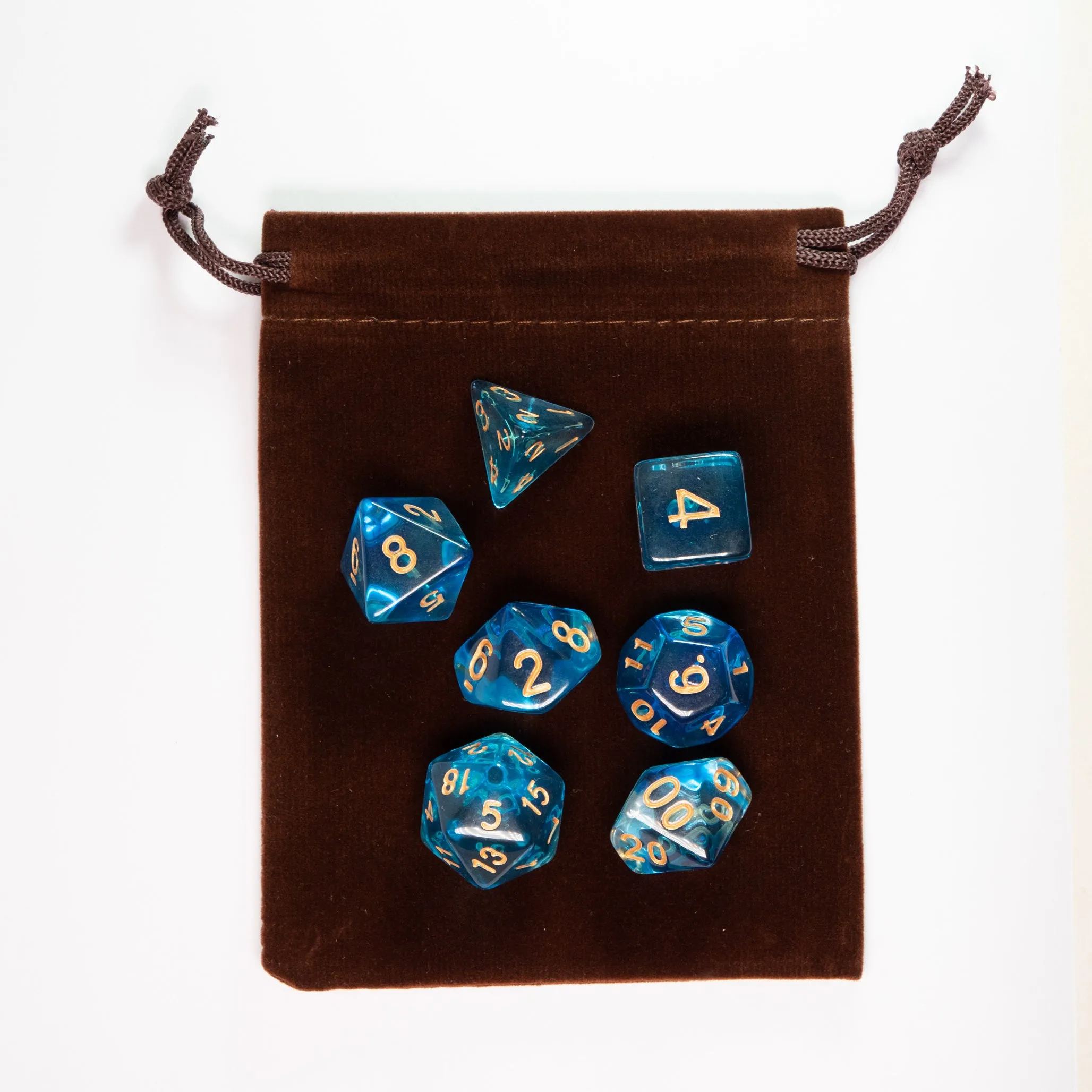 Blue Velvet 12x9cm Drawstring Bag