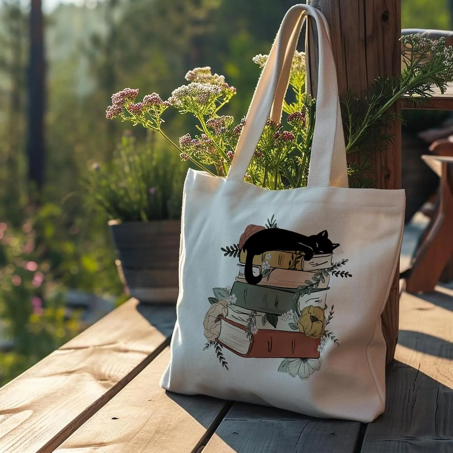 Book Canvas Tote Bag for Women Book Lovers,Reusable Shopping Bags Grocery Bags, Readers Bookworm Gift Ideas