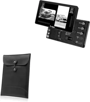 BoxWave Case Compatible with Portkeys BM7 II DS - Nero Leather Envelope, Leather Wallet Style Flip Cover