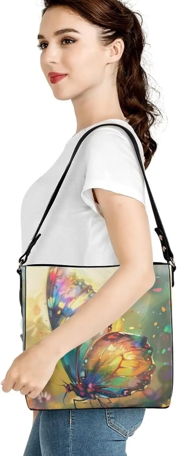 Bucket Bag for Women Fashion Leather Handbag for Women Shoulder Bag for Travel Tote Purse for Women
