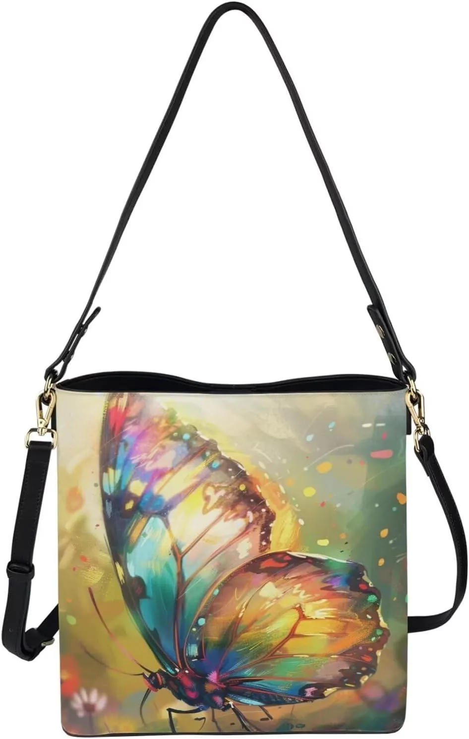 Bucket Bag for Women Fashion Leather Handbag for Women Shoulder Bag for Travel Tote Purse for Women