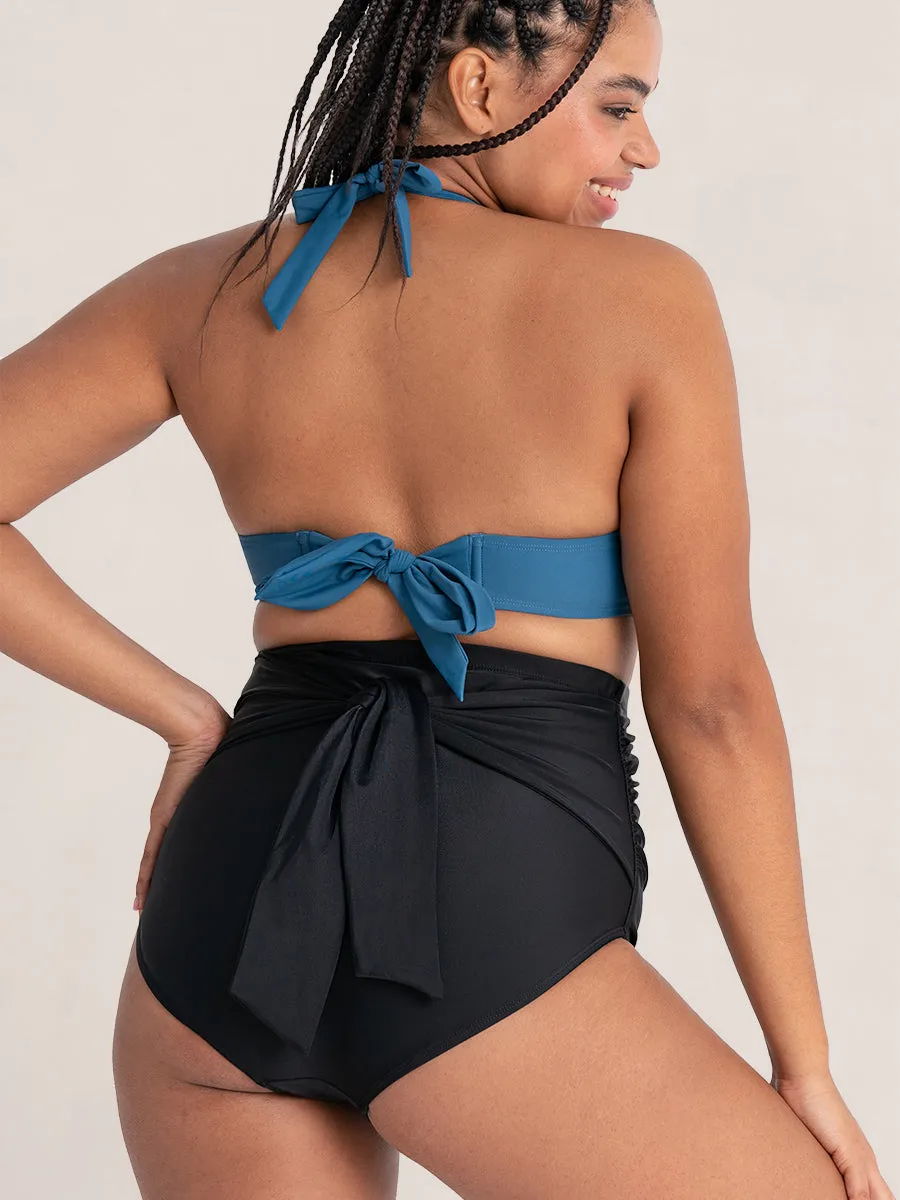 Bundle Shapermint Essentials - 1 Tie-Belt Swim Bottom   1 Halter Bikini Top