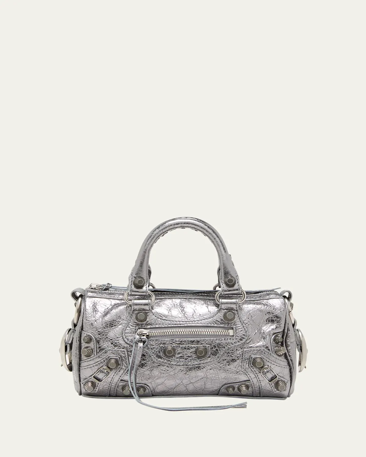 Cagole Mini Crinkled Metallic Duffel Bag