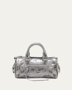 Cagole Mini Crinkled Metallic Duffel Bag