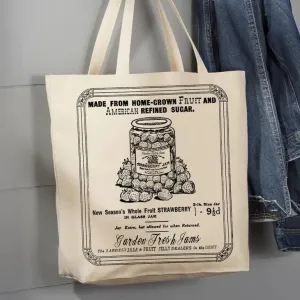 Canvas Tote Bag | Country Fresh Strawberry Jam