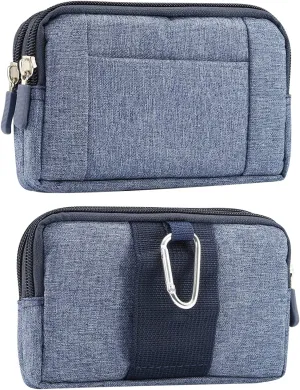 Cell Phone Belt Clip Pouch, Travel Waist Bag Fanny Pack for Men, Universal Cellphone Pouch Belt Clip Bag Small Carrying Waist Pack Wallet Pocket Vertical Mobile Phone Belt Loop Holster Clutch Bag