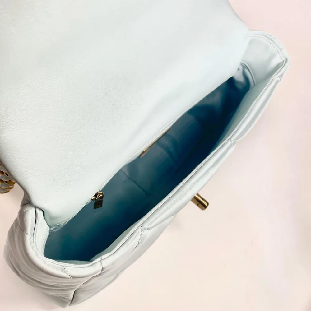 CHANEL 19 Flap Bag -Large Light Blue