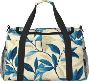 Chinoiserie Willow Leaves Travel Duffel Bag Tote Bag Sports Gym Bag For Women And Men