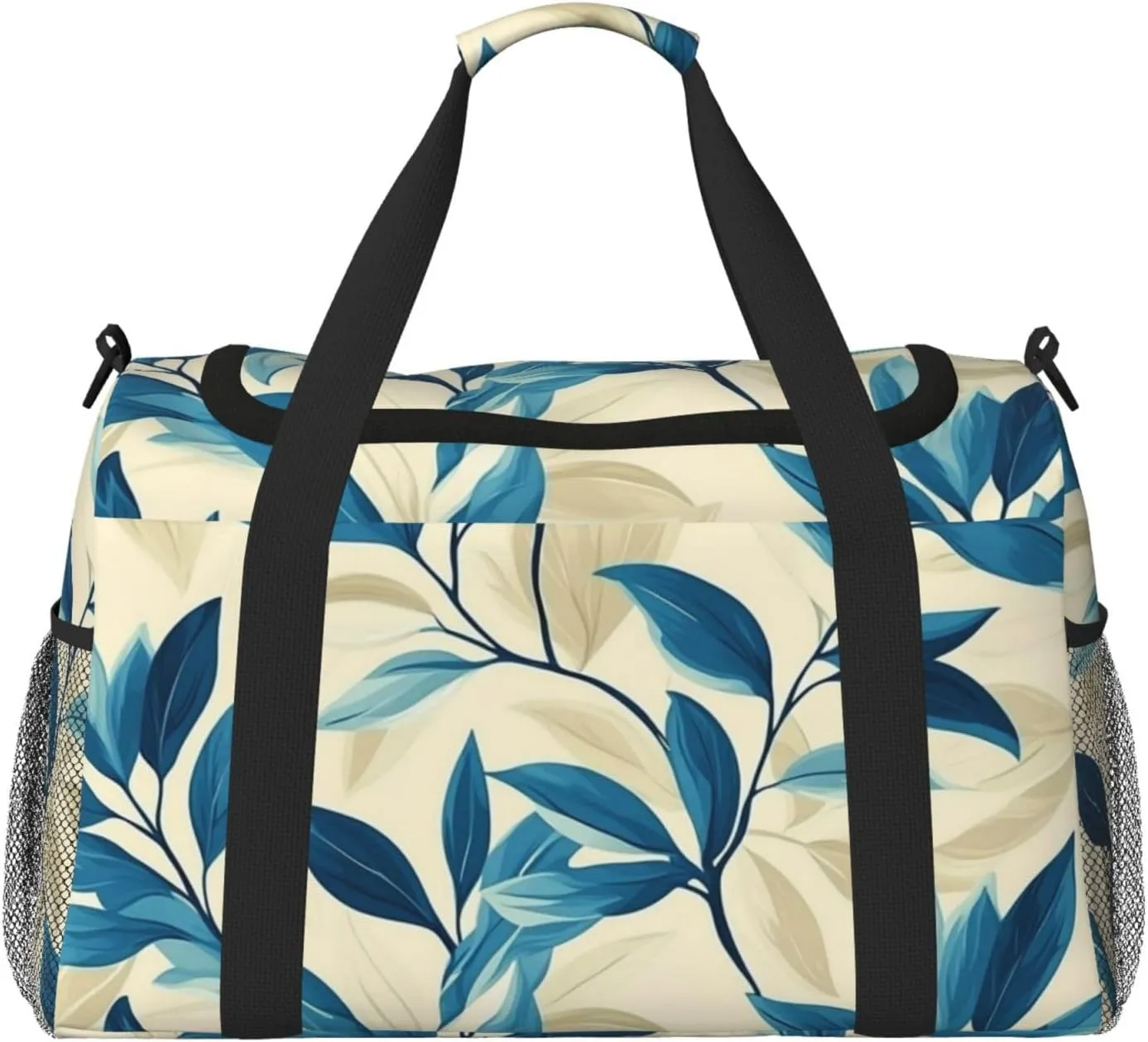 Chinoiserie Willow Leaves Travel Duffel Bag Tote Bag Sports Gym Bag For Women And Men
