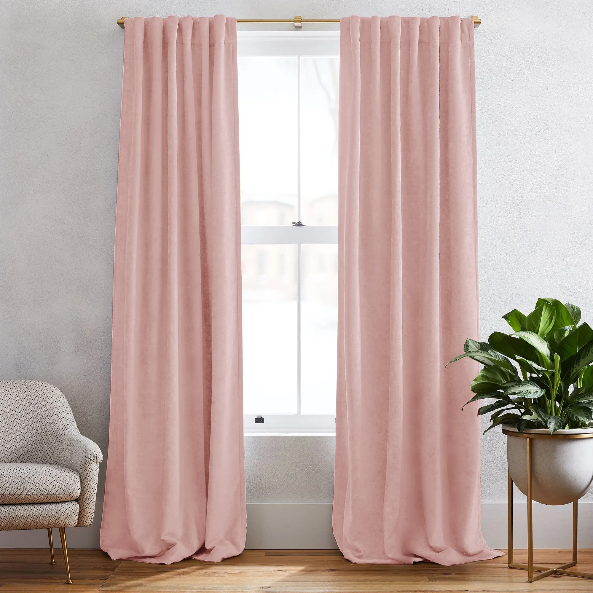 Chocolate | Simon Velvet Blackout Curtains Heavyweight Classic Custom Drapes | Soft Top Back Tab