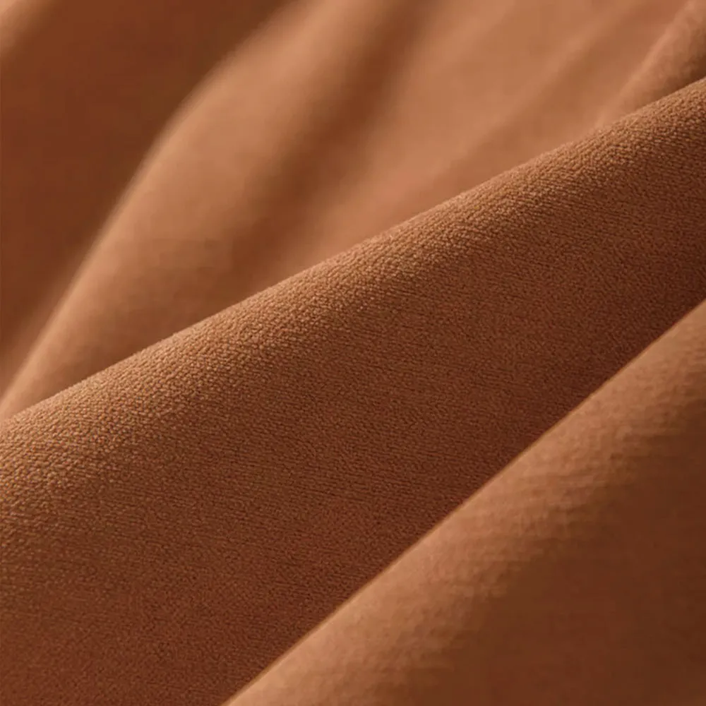 Chocolate | Simon Velvet Blackout Curtains Heavyweight Classic Custom Drapes | Soft Top Back Tab