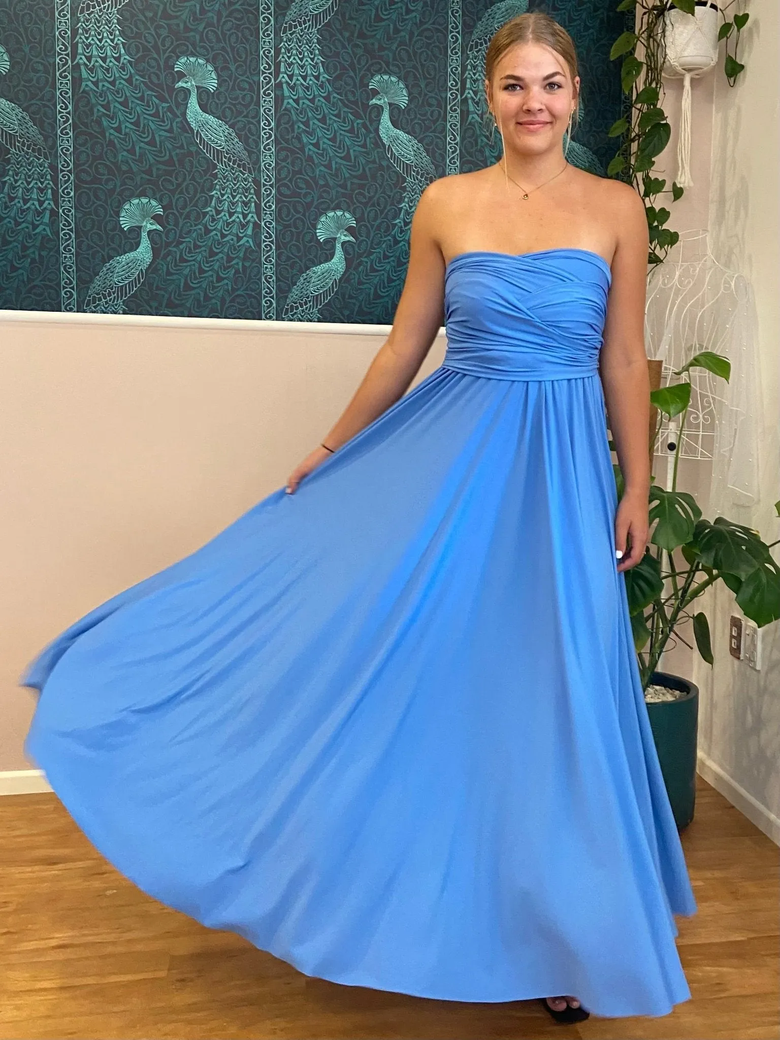 Cornflower Blue convertible Infinity dress Express NZ Wide