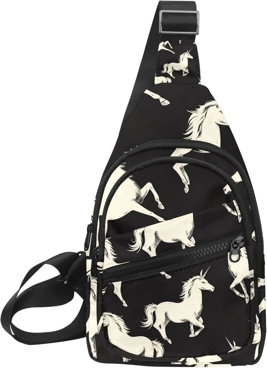 Crossbody Bags for Women Men Unicorn (10) Sling Bag Bakpack Casual Chest Bag with Convertible Shoulder Strap
