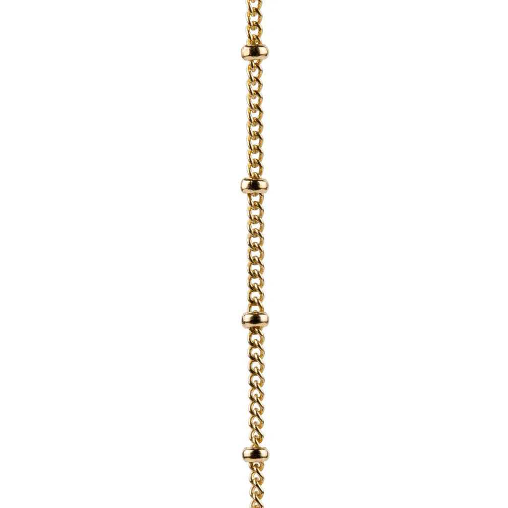 Cut Out Moon Necklace in Gold