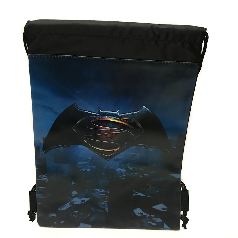 DC Comics Batman vs Superman Logo Drawstring backpack Sport Gym Bag for Kids