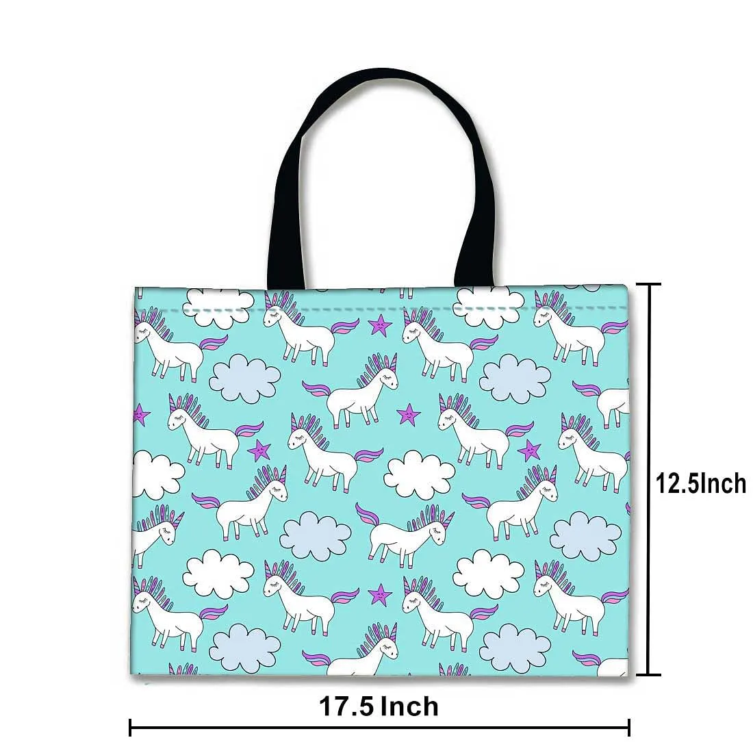 Designer Tote Bag With Zip Beach Gym Travel Bags -  Unicorn